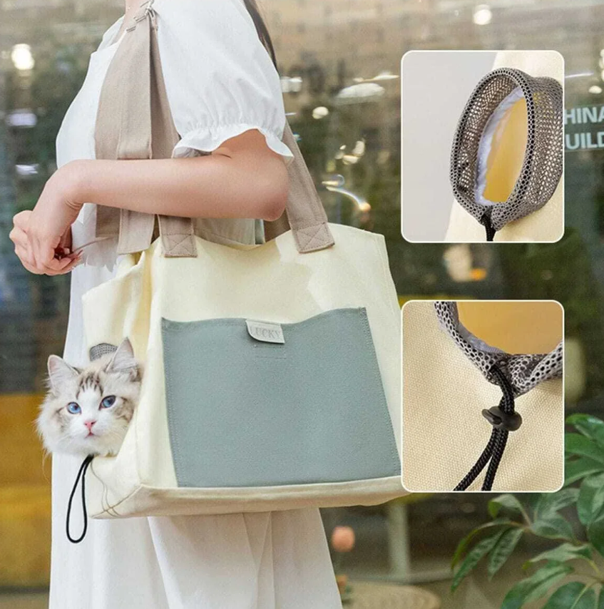 Canvas Shoulder Pet Carrier Bag