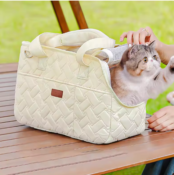 Quilted Pet Carrier Bag
