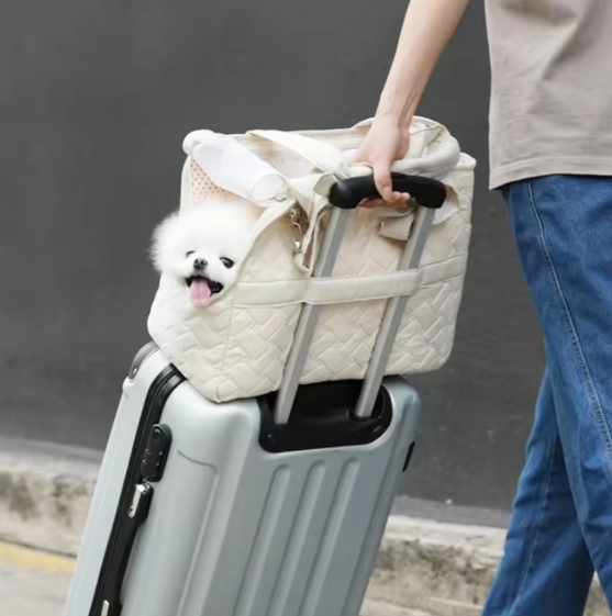 Quilted Pet Carrier Bag