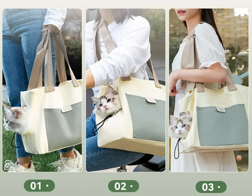 Canvas Shoulder Pet Carrier Bag