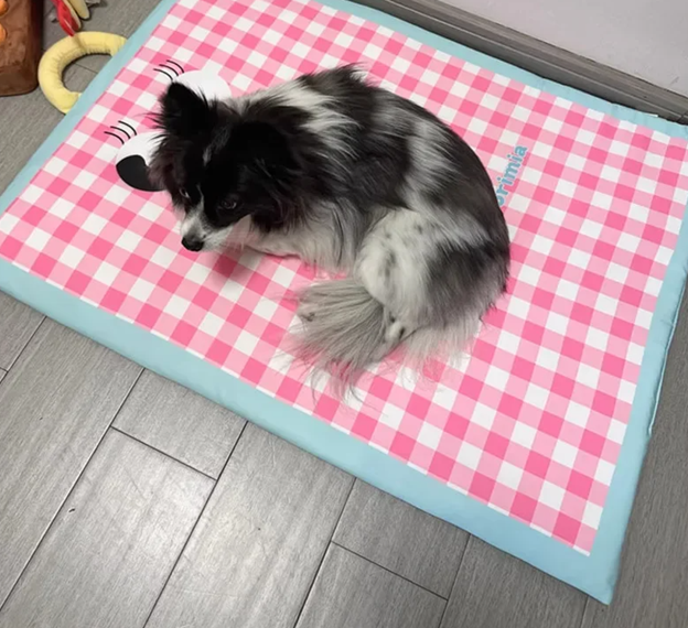 Gingham Cooling Pet Pad
