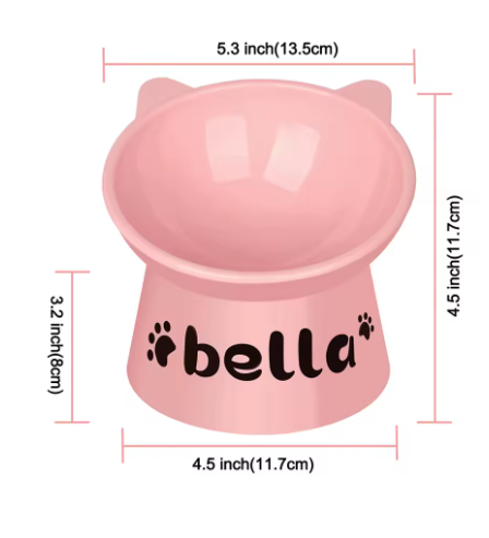 Personalized High-Foot Pet Bowl