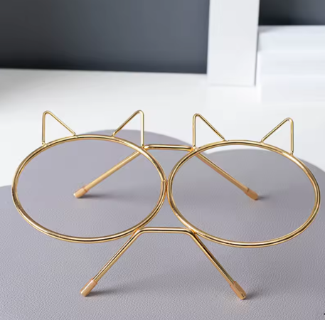 Elevated Ceramic Cat Feeder Set