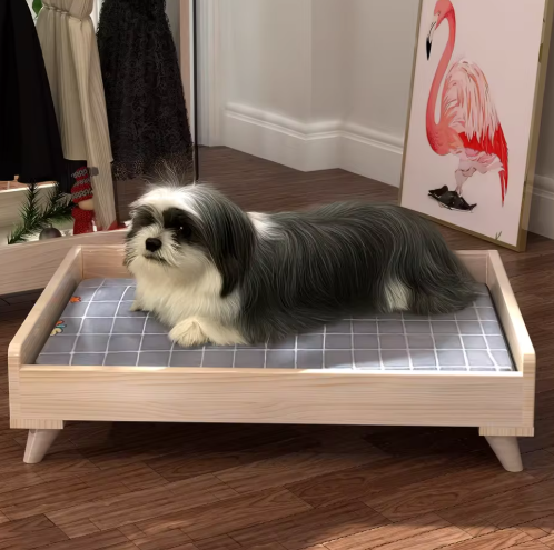 Solid Wood Pet Bed