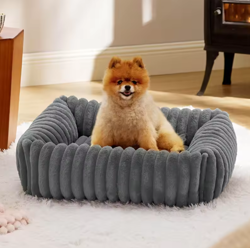 Square Plush Kennel Bed