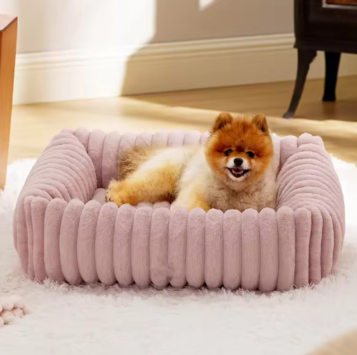 Square Plush Kennel Bed
