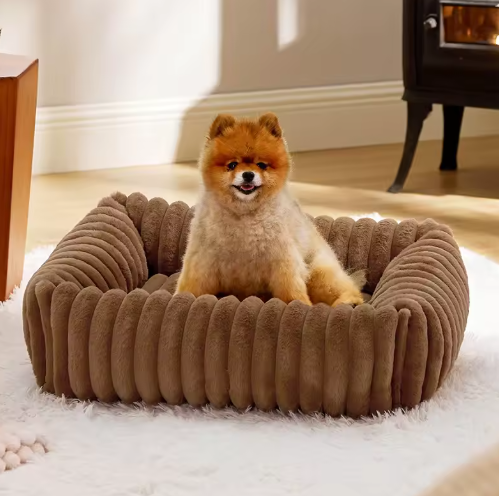 Square Plush Kennel Bed